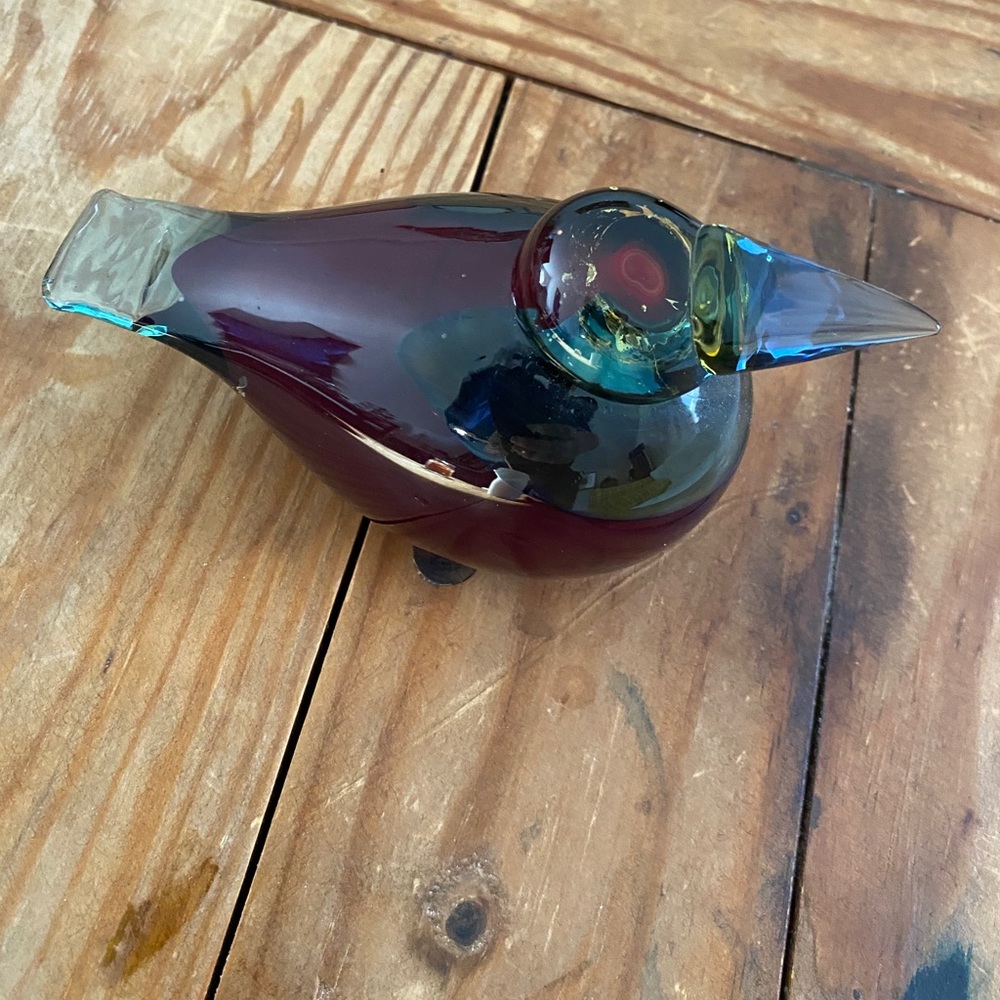 iIttala  * signed  Hand made glass bird